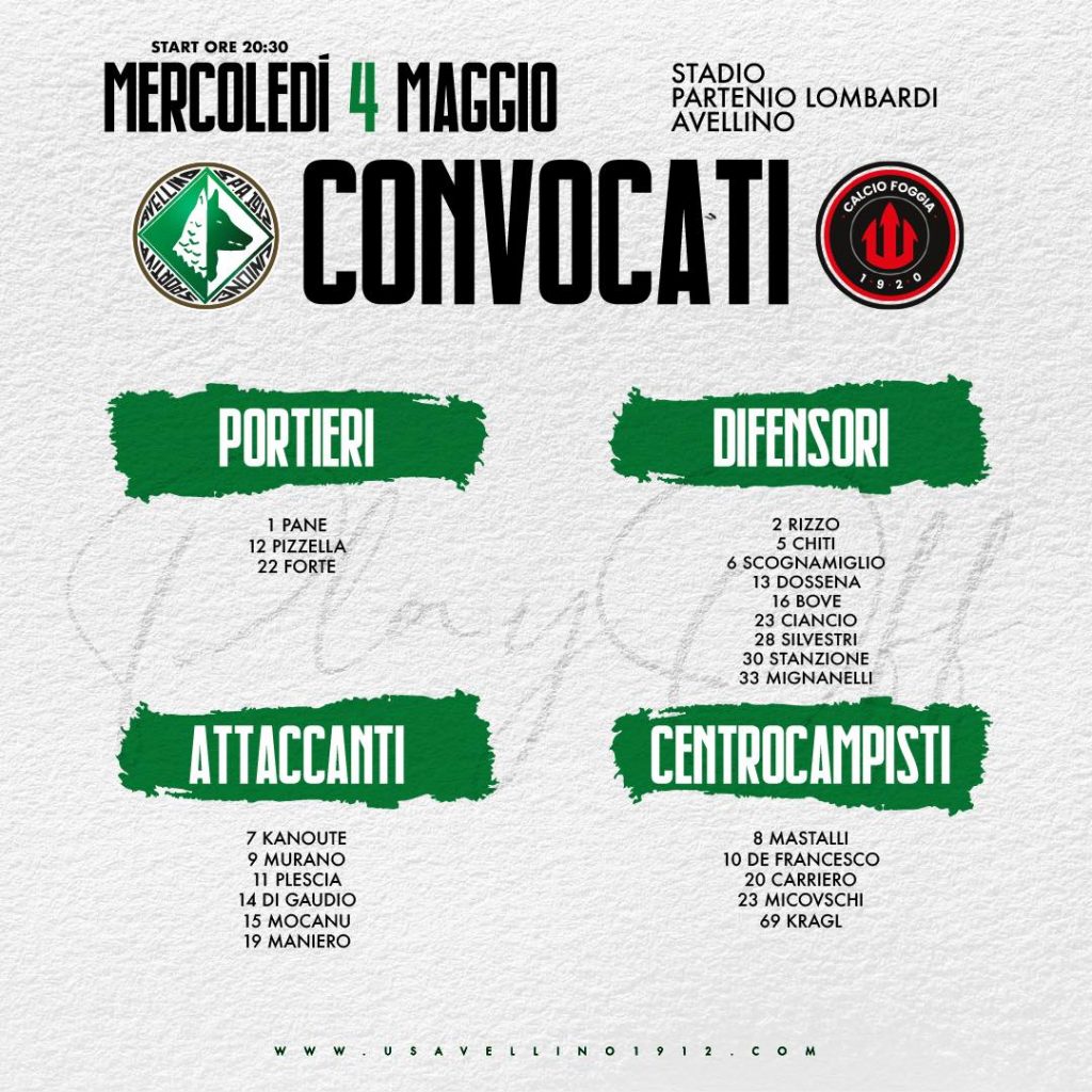 convocati avellino